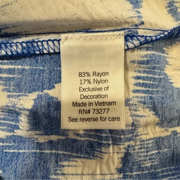 Sonoma Blue and White Floral Midi Dress - Picture 8 of 9